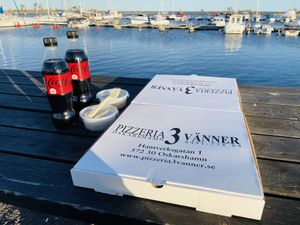 Dinner with a view! at Tre Vänner Pizzeria in Oskarshamn