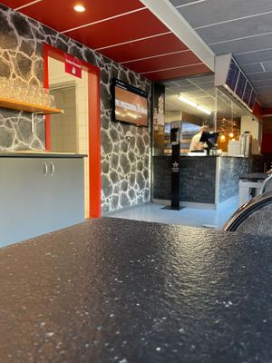 Inside at Tre Vänner Pizzeria in Oskarshamn