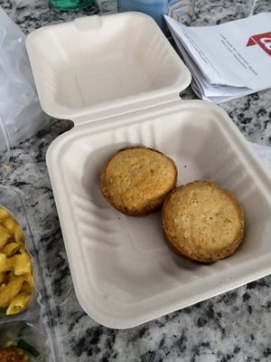 Corn bread is a side. Really!! at Pure Soul in Durham