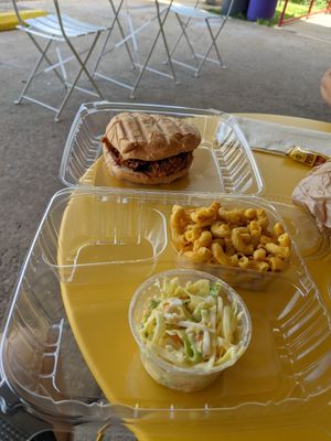 NC BBQ Chicken and Soul Mac at Pure Soul in Durham