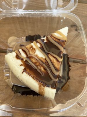 Chocolate and caramel cheesecake  at Pure Soul in Durham