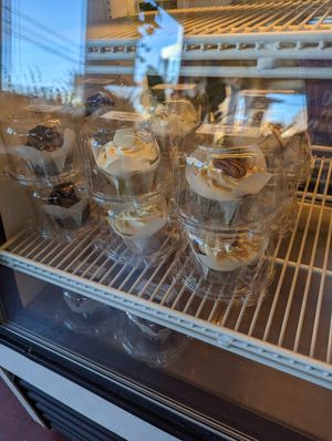 Dessert case at Pure Soul in Durham