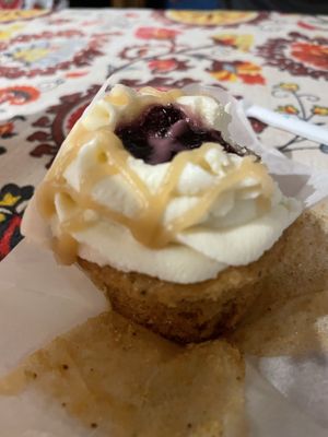 Cherry blossom cupcake (boyfriend took a bite before I took a photo)  at Pure Soul in Durham