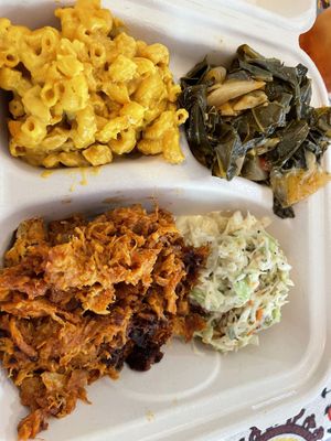 BBQ platter with 2 sides  at Pure Soul in Durham