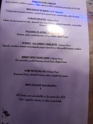 Menu   at Caravan of Dreams in New York City