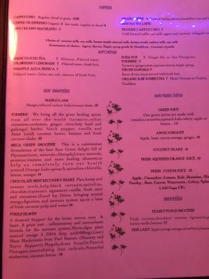 Menu   at Caravan of Dreams in New York City
