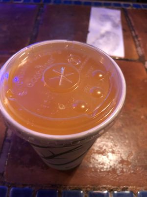 Fresh squeezed orange juice   at Caravan of Dreams in New York City