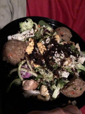 Raw zucchini garden pasta 🍝   at Caravan of Dreams in New York City