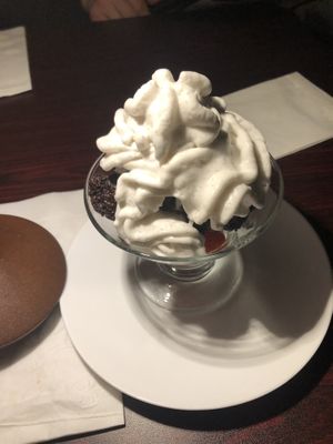 Sundae fudge coconut ice cream   at Caravan of Dreams in New York City