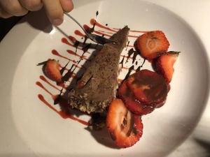 Raw pecan cake   at Caravan of Dreams in New York City