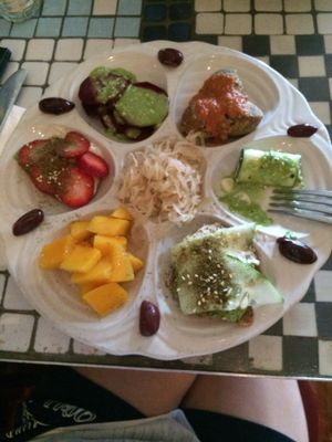 My favorite plate at Caravan of Dreams. It's hard to pick a favorite since everything is so good. This is a raw plate. at Caravan of Dreams in New York City