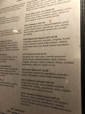 Menu   at Caravan of Dreams in New York City