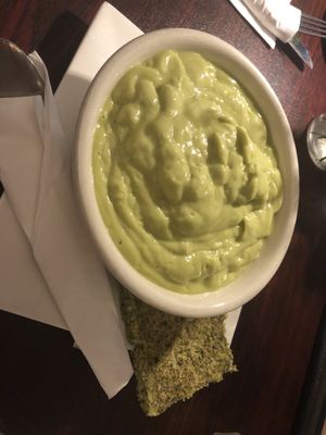 Raw avocado and coconut soup  at Caravan of Dreams in New York City