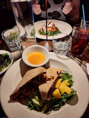 Quesedilla and Lasagne at Caravan of Dreams in New York City