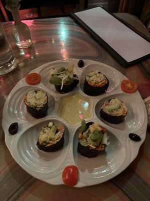 Raw nori rolls   at Caravan of Dreams in New York City