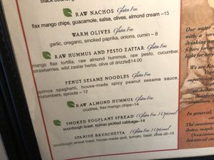 Menu  at Caravan of Dreams in New York City