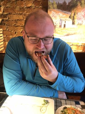 Have to share this, for my non-vegan UK friend first time trying this amazing raw vegan meal (before)   at Caravan of Dreams in New York City