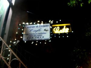 Signs at Caravan of Dreams in New York City