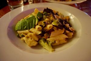 Cashew lemon pasta  at Caravan of Dreams in New York City