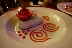 Raw key lime pie  at Caravan of Dreams in New York City