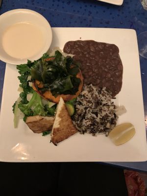 Macrobiotic platter  at Caravan of Dreams in New York City