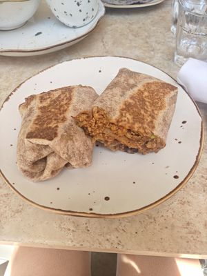 Vegan breakfast burrito at Chulita in Venice