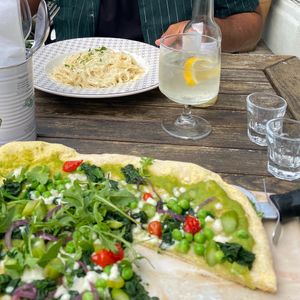 Green pizza  at ASK Italian in West London