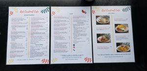 Full menu at Red Cardinal Cafe in Underwood