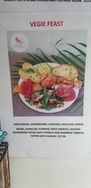 Veggie feast (special) at Red Cardinal Cafe in Underwood