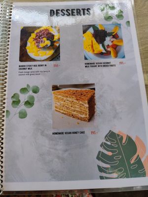 Menu at GoFresh in Phuket