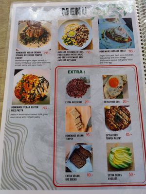 Menu at GoFresh in Phuket