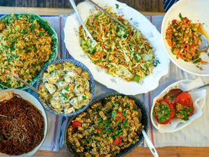 Salad Spread in Stella - always changing! at Stella in Berlin