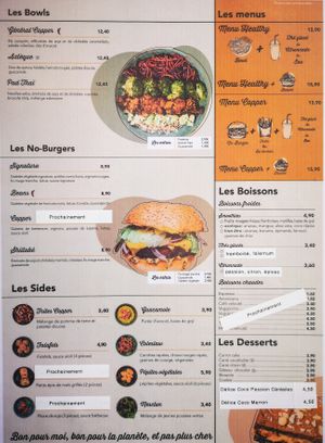 menu at Copper Branch in Annecy