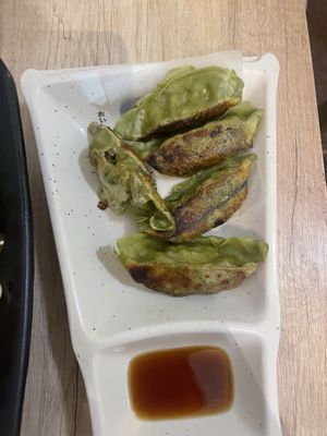 Vegetable gyosas  at Tasty Bowl in Madrid