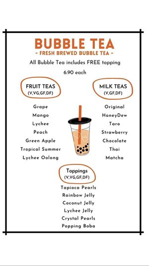 Bubble Tea Menu at Phat Head in Semaphore