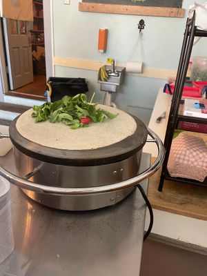 Cooking Crepe at Give a Crepe in Erie
