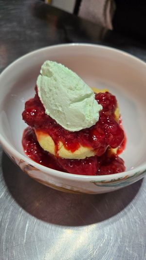 Strawberry short cake with whipped cream (gf/v) at Give a Crepe in Erie