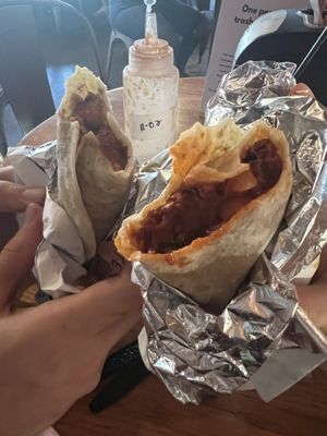 Picadillo and colorado burritos   at Testal Mexican Kitchen in Phoenix