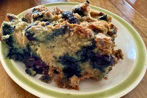  Vegan bread pudding   at Bunny and Clyde's Corner Cafe and Market in Salida