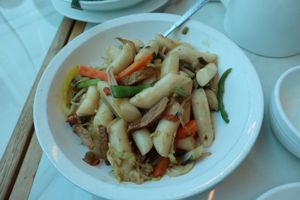 Stewed Korean Rice Cake W/ Sliced Duck Meat. at Heartful Veggie 從心素食 in New Territories