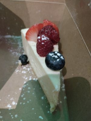 Vegan vanilla cheesecake to take away at Cafe U in Kelso