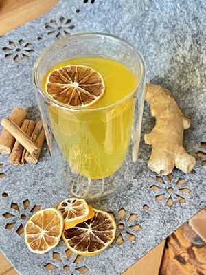 Home-made ginger tea  at Coconut Coffee & Smoothies - Maybe closed in Bansko