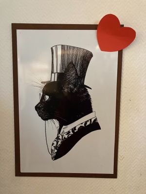 Portraits of cats everywhere at Adrianuzca's Cat Café in Punta Del Este