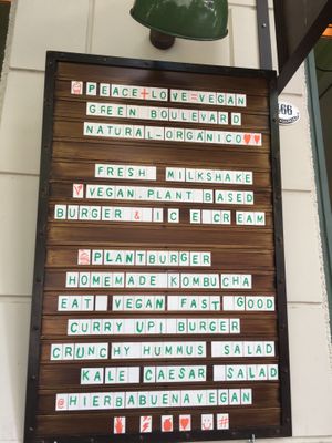 Plant based food  at Hierbabuena Vegan in Buenos Aires