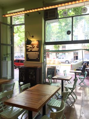 Outdoors sitting also  at Hierbabuena Vegan in Buenos Aires