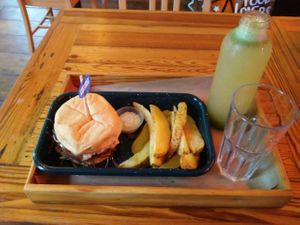 Combo do Frenchy Burger at Hierbabuena Vegan in Buenos Aires