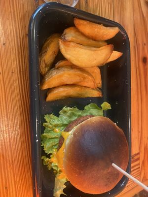 Plant burger  at Hierbabuena Vegan in Buenos Aires