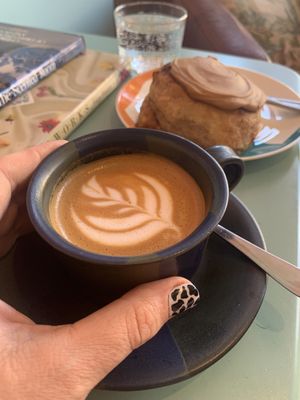 oat magic and cinnamon scroll  #Veganuary at Gloria in Brunswick