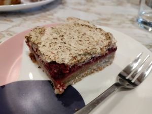 Yummy dessert with coconut meringue at Gloria in Brunswick