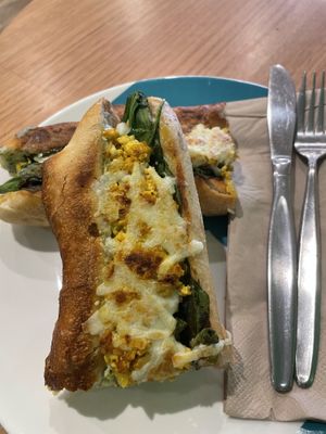 Scrambled tofu baguette.  at Gloria in Brunswick
